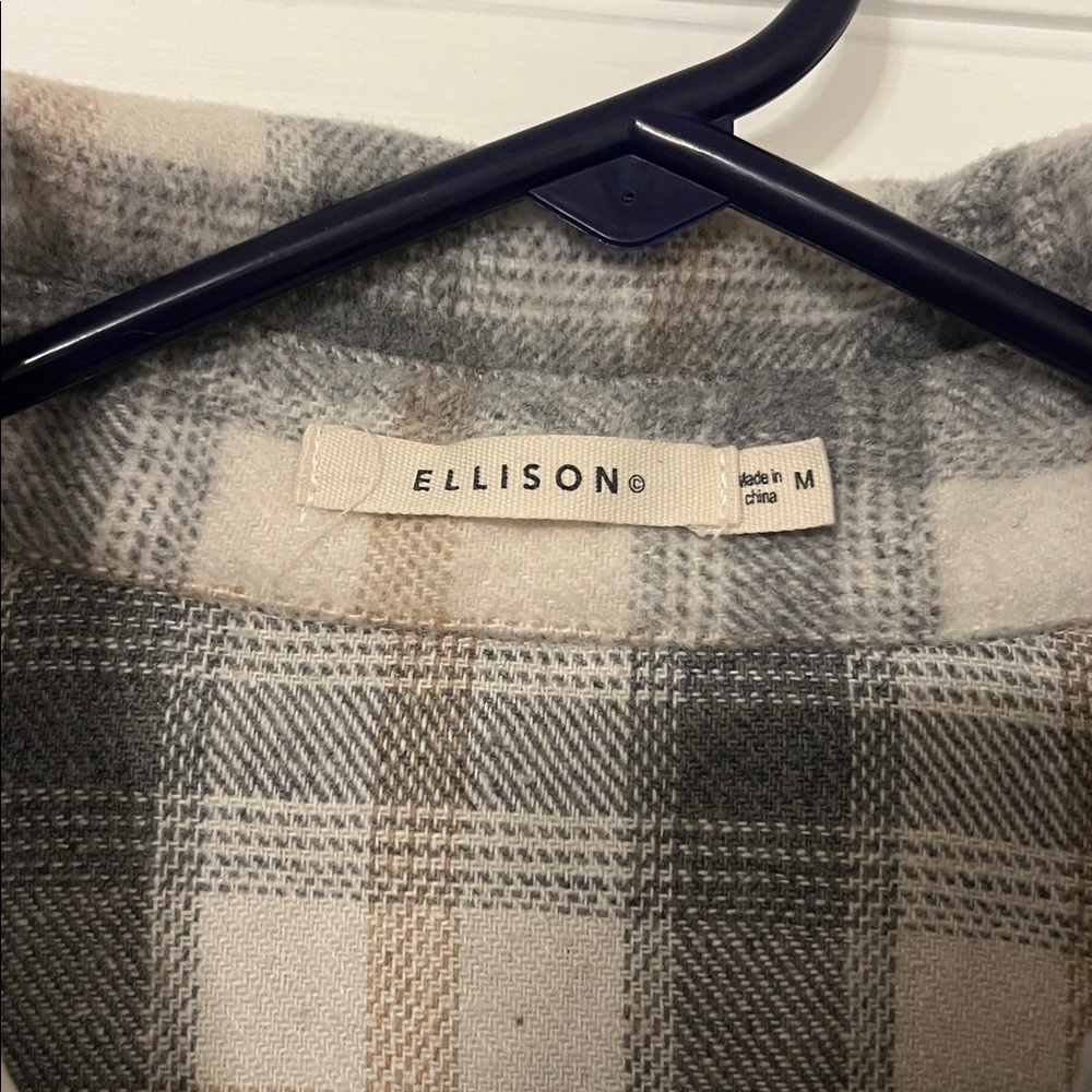 Plaid Button-Up Shacket - Picture 2 of 2